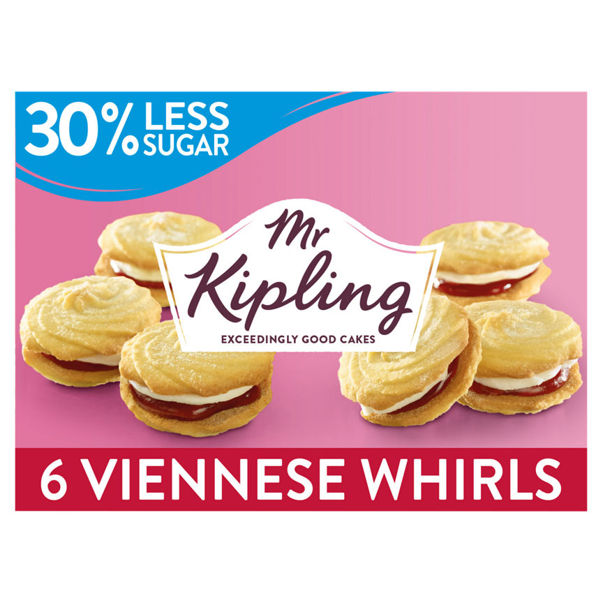 Mr Kipling Reduced Sugar Viennese Whirls Cakes GOODS ASDA   