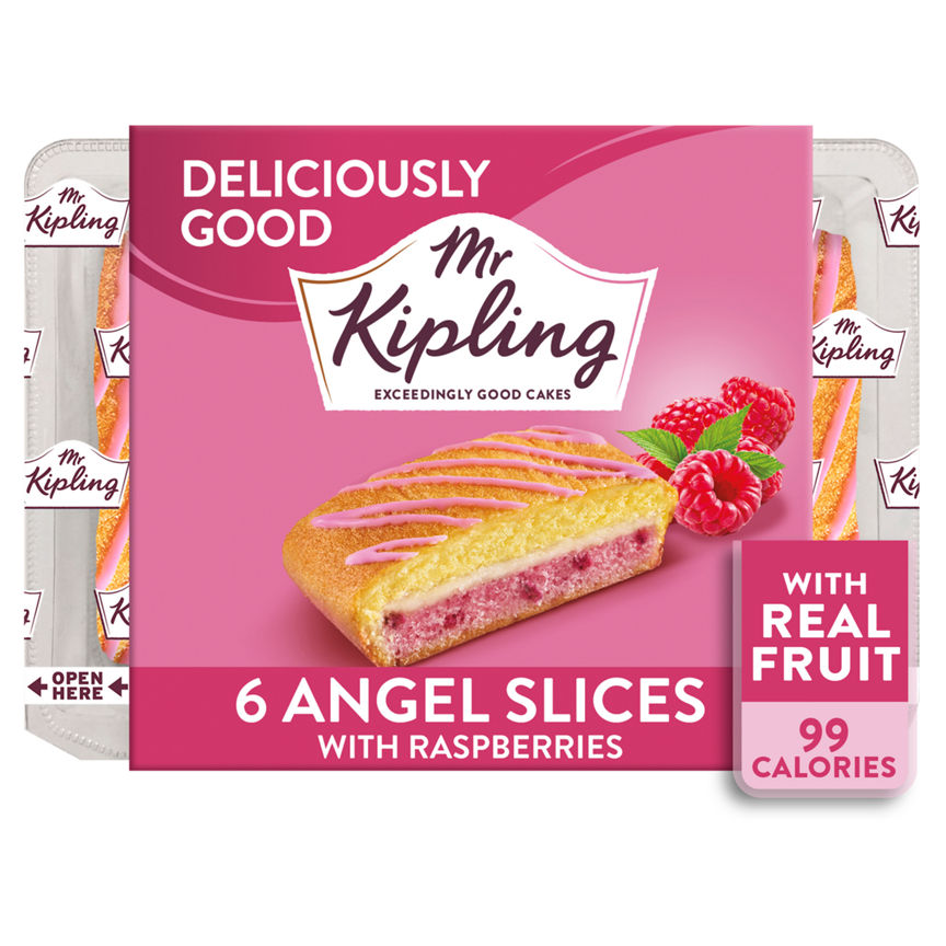 Mr Kipling 6 Angel Slices with Raspberries