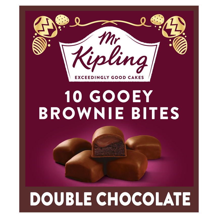 Mr Kipling 10 Gooey Brownie Bites Double Chocolate