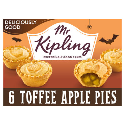 Mr Kipling Toffee Apple Halloween pies 6 pack, UK version