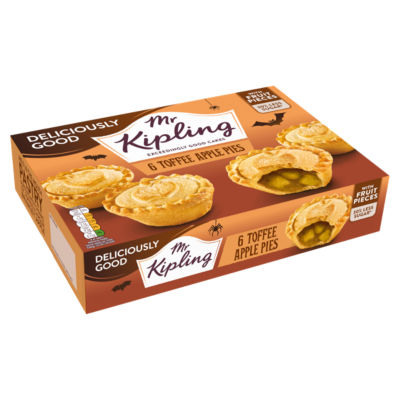 Mr Kipling Toffee Apple Halloween pies 6 pack, UK version