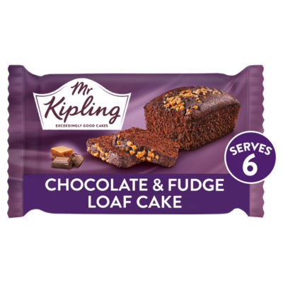 Mr Kipling milk chocolate and fudge loaf cake 220g (British brand)
