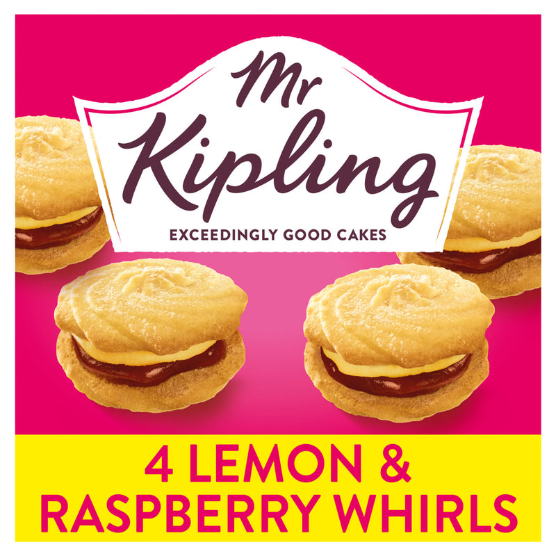 Mr Kipling Viennese Whirls Lemon & Raspberry 4 pack (British brand)