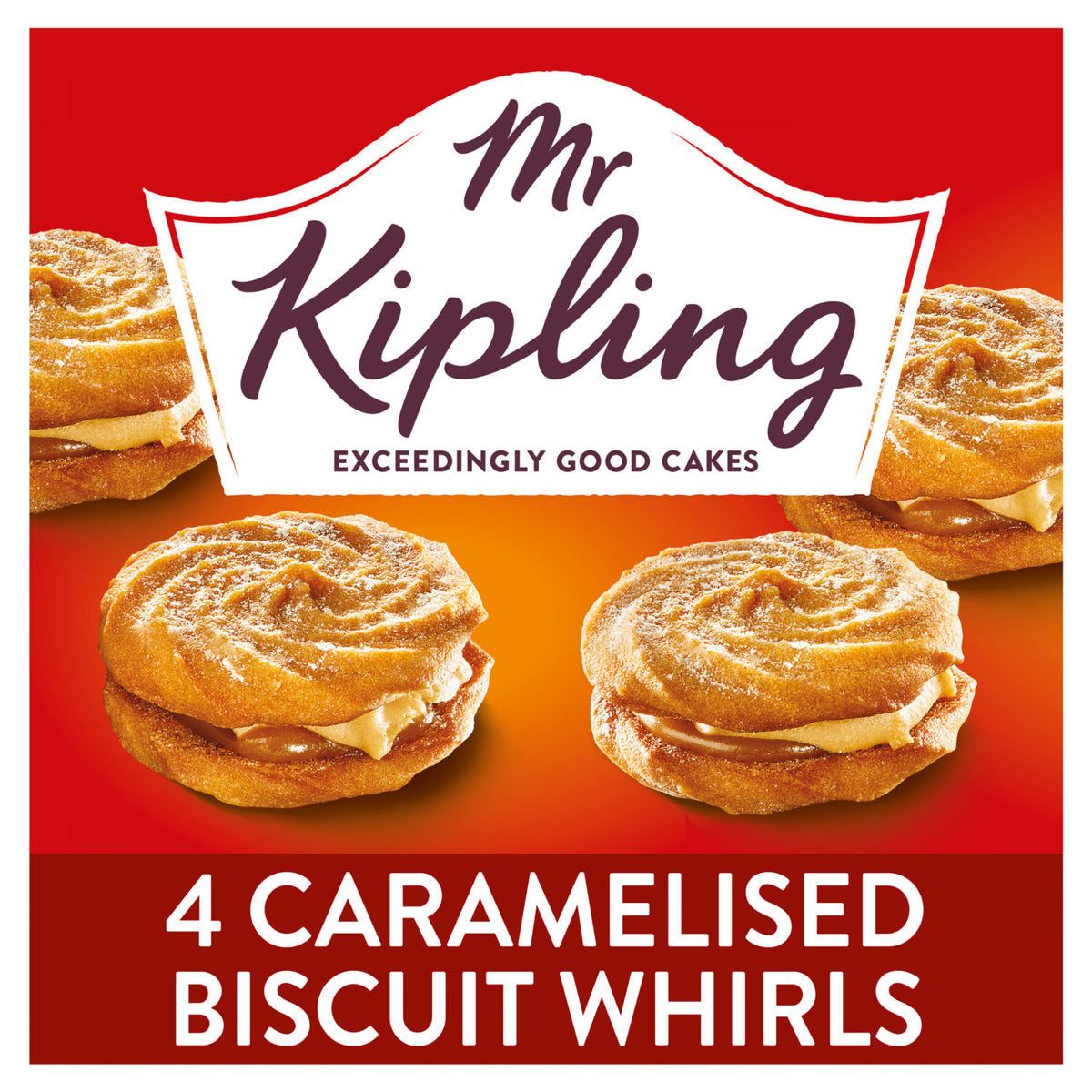 Mr Kipling Caramelised Biscuit Viennese Whirls 4 pack (British brand)