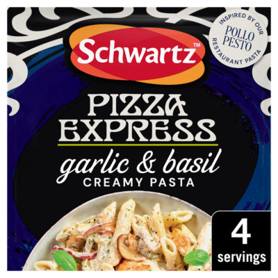 ASDA Schwartz Pizza Express Garlic & Basil Creamy Pasta Seasoning Mix 35g- Buy online at McGrocer