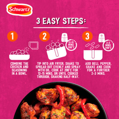 Schwartz air fryer recipe mix lemon chilli chicken 30g, UK version