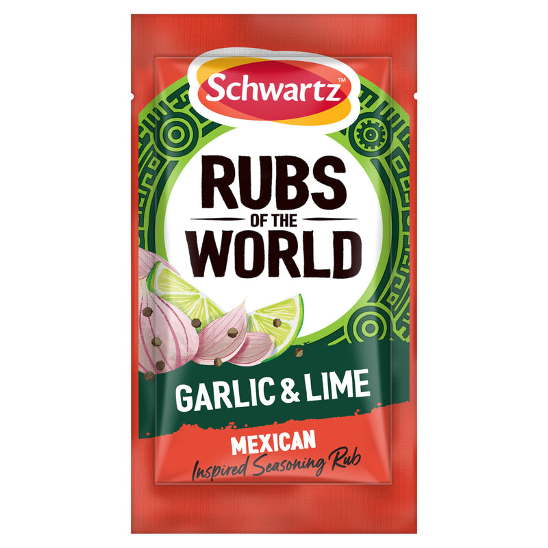 Schwartz seasoning rub Garlic & Lime Mexican 24g, imported from the UK