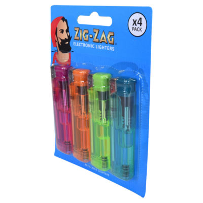 Zig-Zag electronic lighters 4 pack (British brand)