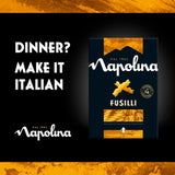 Napolina Fusilli spiral pasta 500g, imported from the UK