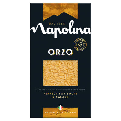 Napolina orzo pasta 500g, imported from the UK