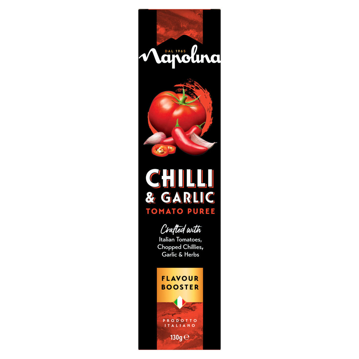 Napolina Chilli & Garlic Tomato Puree 130g - British product