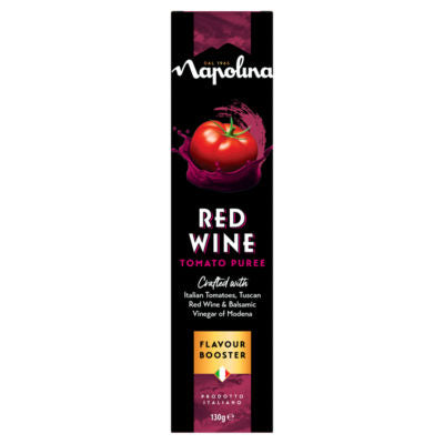 Napolina red wine tomato puree 130g, UK version