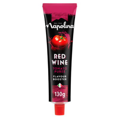 Napolina red wine tomato puree 130g, UK version