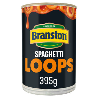 Branston spaghetti loops in tomato sauce 390g - British product