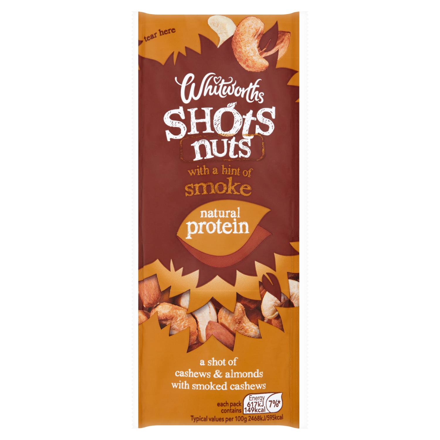 Whitworths Shots nuts with smoked cashews 25g - British product