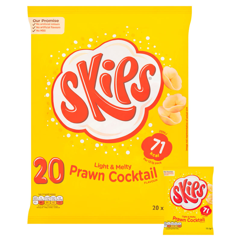 Skips Prawn Cocktail crisps 20 pack (British brand)