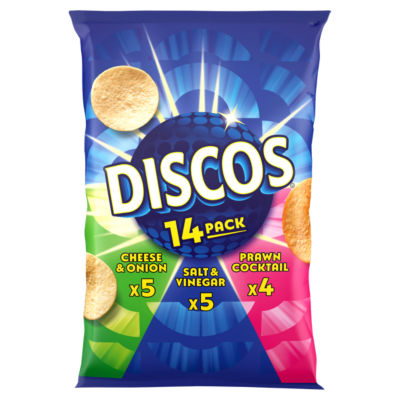 ASDA Discos Variety Multipack Crisps 14 Pack- Buy online at McGrocer