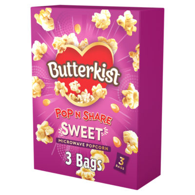 ASDA Butterkist Sweet Microwave Popcorn 3x60g- Buy online at McGrocer