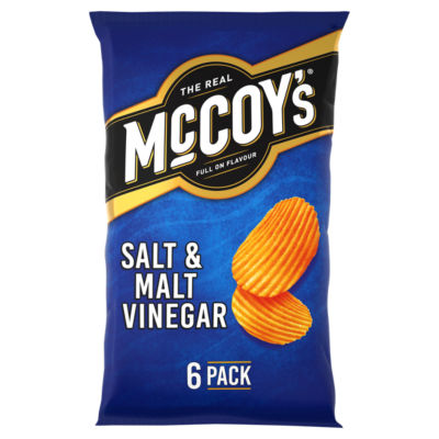 ASDA McCoy's Salt & Malt Vinegar Crisps 6 Pack- Buy online at McGrocer
