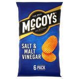 McCoy's Salt & Malt Vinegar Crisps 6-pack, imported from the UK