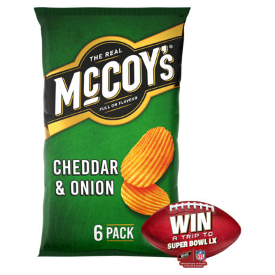 McCoys Cheddar Onion Multipack Crisps 6 Pack