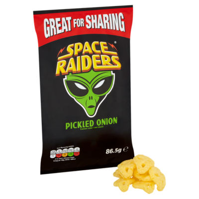 Space Raiders Pickled Onion Sharing Crisps 86.5g (British brand)