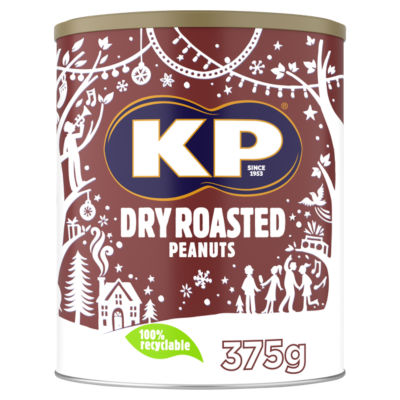 KP dry roasted peanuts 375g, imported from the UK
