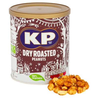 KP dry roasted peanuts 375g, imported from the UK