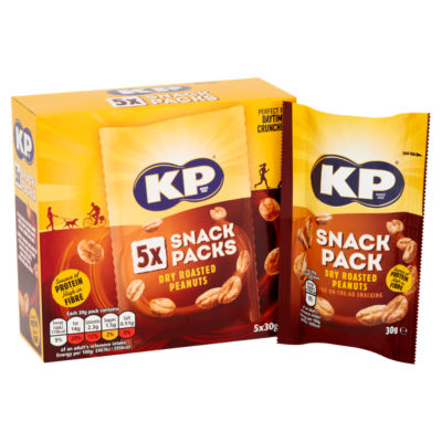 KP dry roasted peanuts multipack 5 pack, UK version