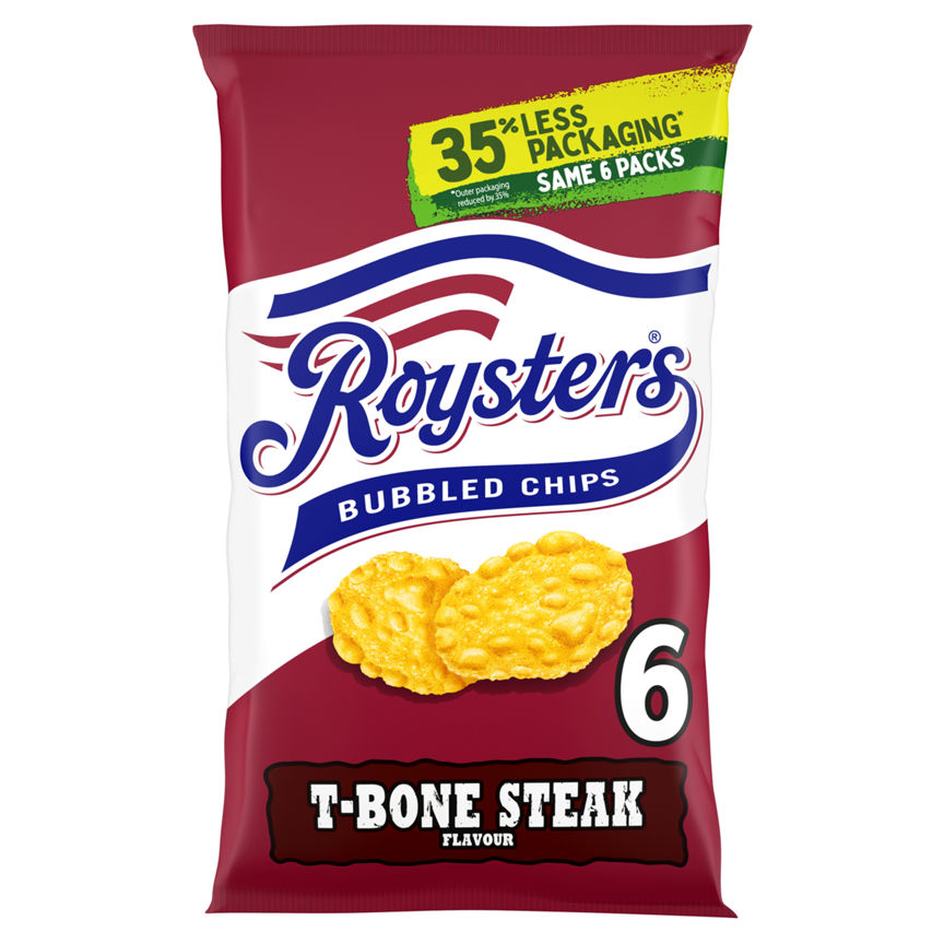 Roysters Bubbled Chips T-Bone Steak Flavour GOODS ASDA   