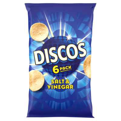 ASDA Discos Salt & Vinegar Multipack Crisps 6 Pack- Buy online at McGrocer