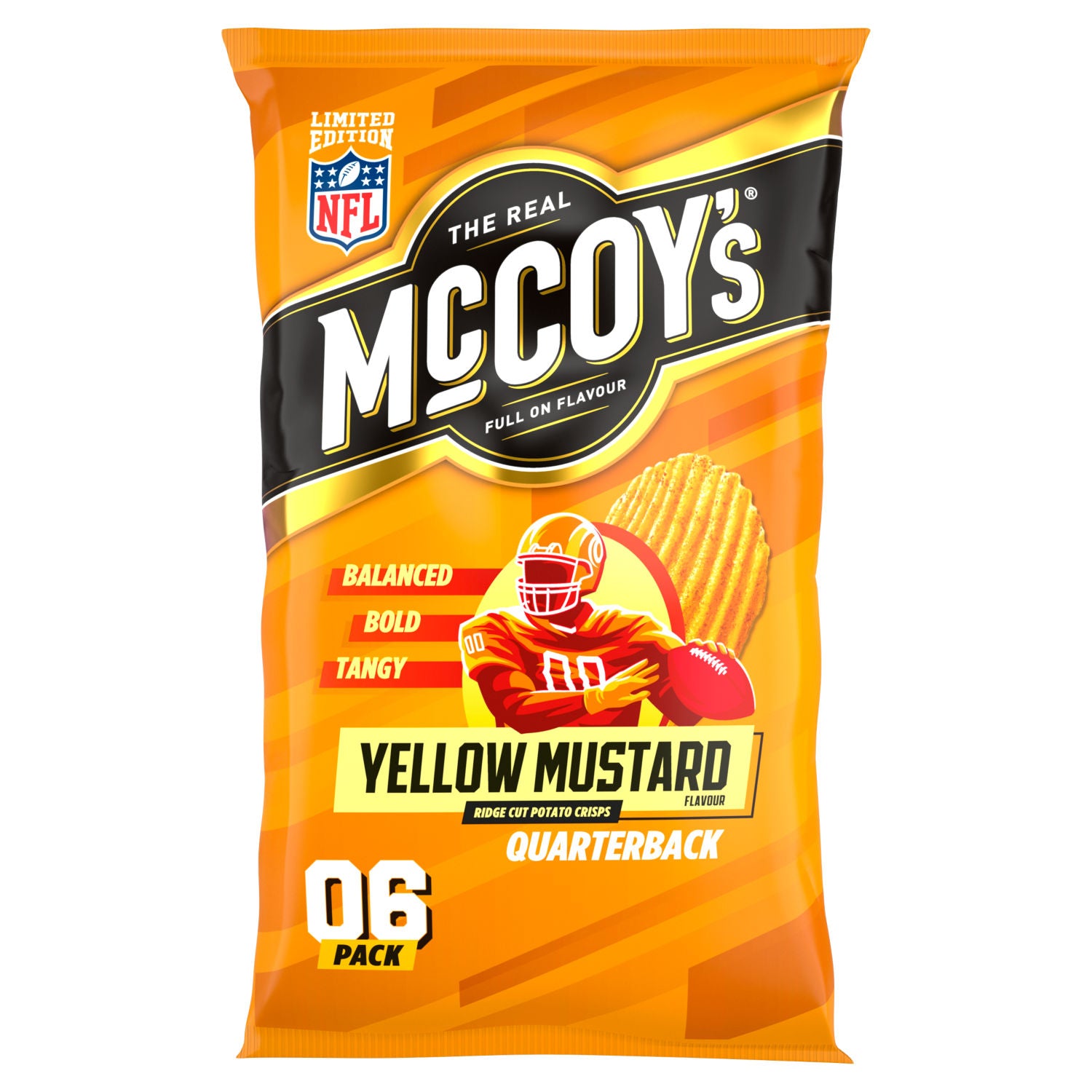 McCoy's Yellow Mustard crisps 6 pack (British brand)