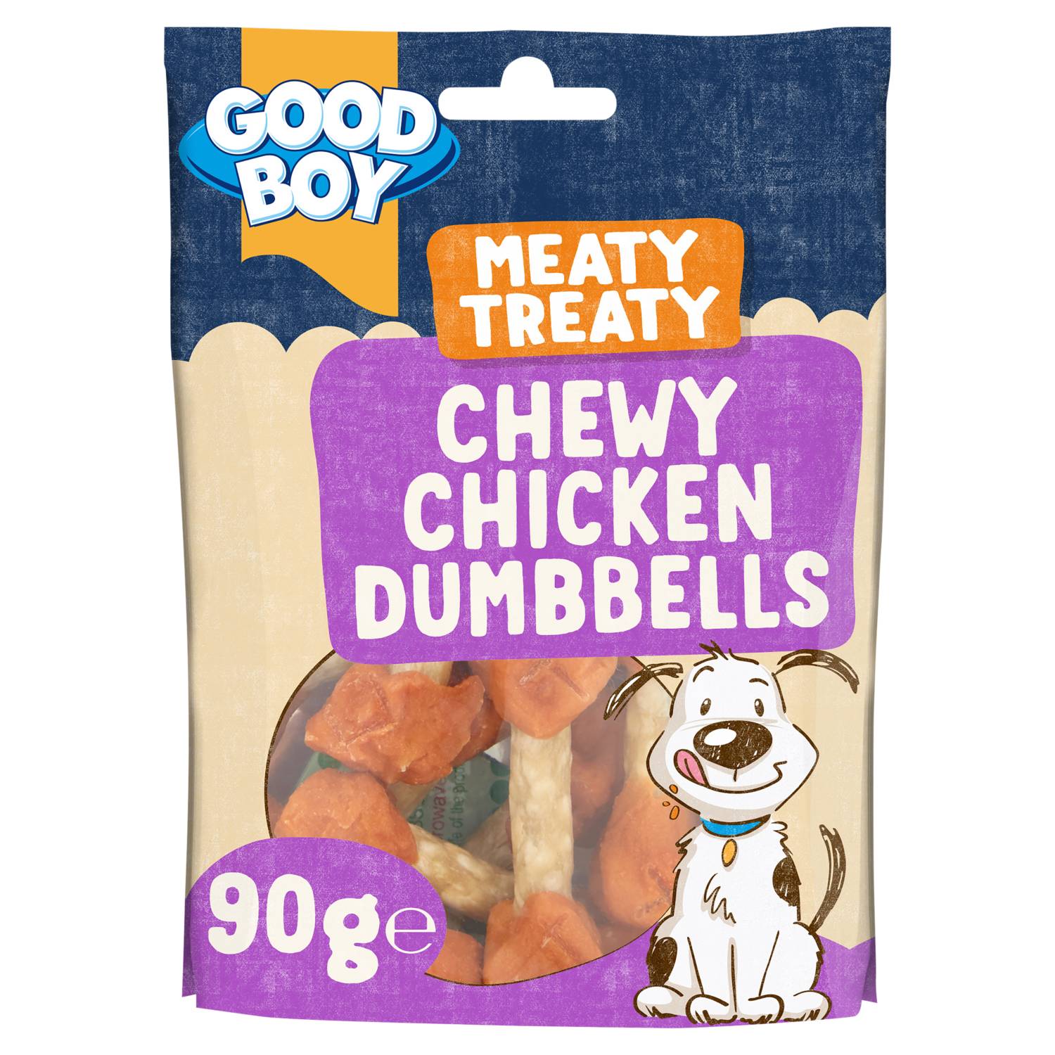 Good Boy chicken dumbbells dog treat 90g, imported from the UK