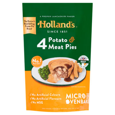Holland's Potato And Meat Pies 4 Pack UK Version