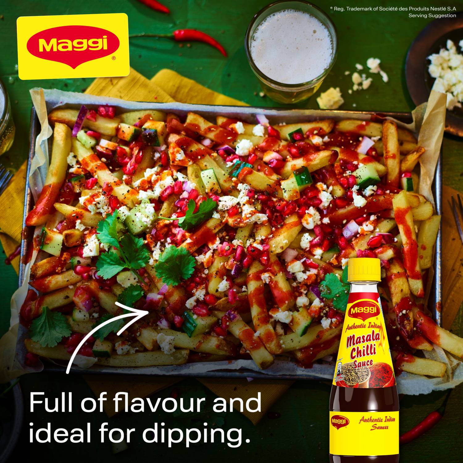 Maggi Spicy Masala Chilli Sauce 400g (British brand)