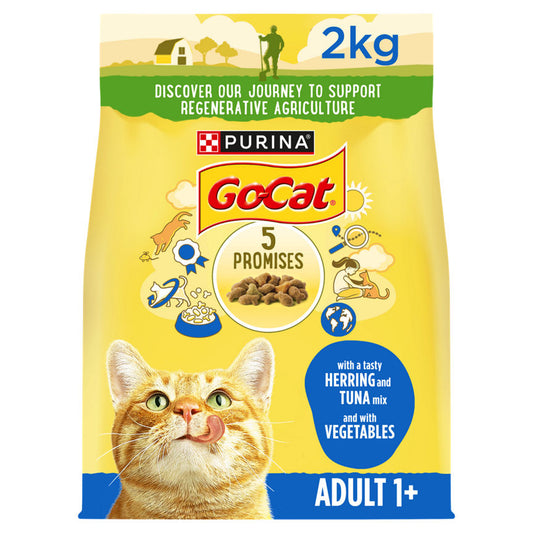 Go-Cat Adult Dry Cat Food Tuna Herring & Veg GOODS ASDA   