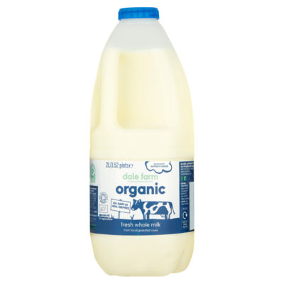 Dale Farm Organic Fresh Whole Milk 2 Litres