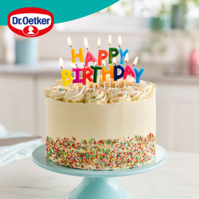 Dr. Oetker Happy Birthday letter candles - British product