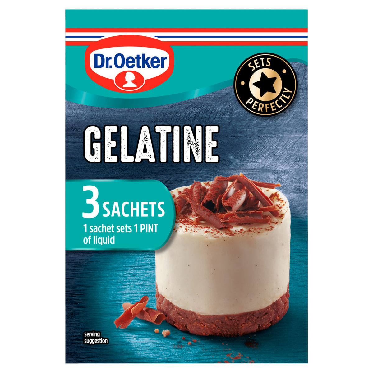 Dr. Oetker gelatine powder sachets 3 x 12g - British product