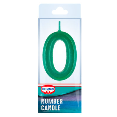 Dr. Oetker number zero birthday candle - British product