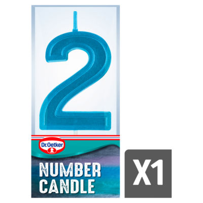 Dr. Oetker number two birthday candle - British product