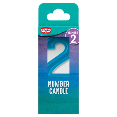 Dr. Oetker number two birthday candle - British product