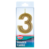 Dr. Oetker Number Three Candle