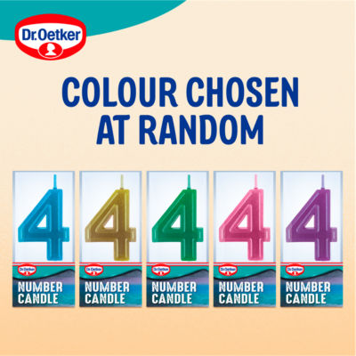 Dr. Oetker Number Four Birthday Candle - British product