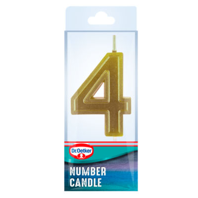 Bougie d'anniversaire Dr. Oetker chiffre quatre