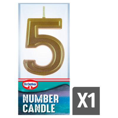 Bougie d'anniversaire chiffre cinq Dr. Oetker - Produit britannique