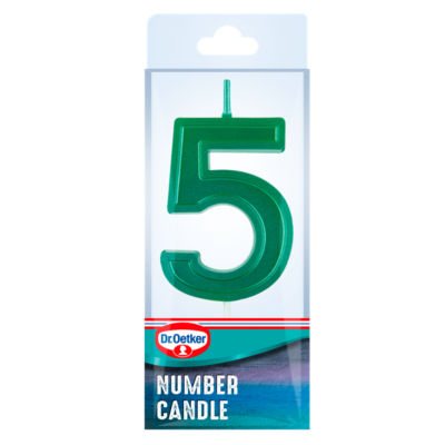Bougie d'anniversaire chiffre cinq Dr. Oetker - Produit britannique