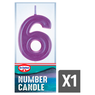 Bougie d'anniversaire Dr. Oetker Numéro Six - Bougie Numérotée