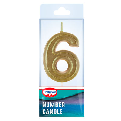 Bougie d'anniversaire Dr. Oetker Numéro Six - Bougie Numérotée
