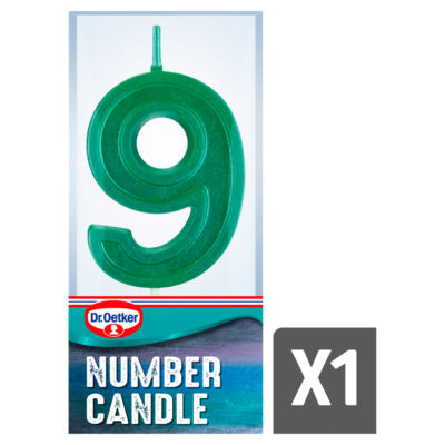 Dr. Oetker Number Nine Birthday Candle - British product